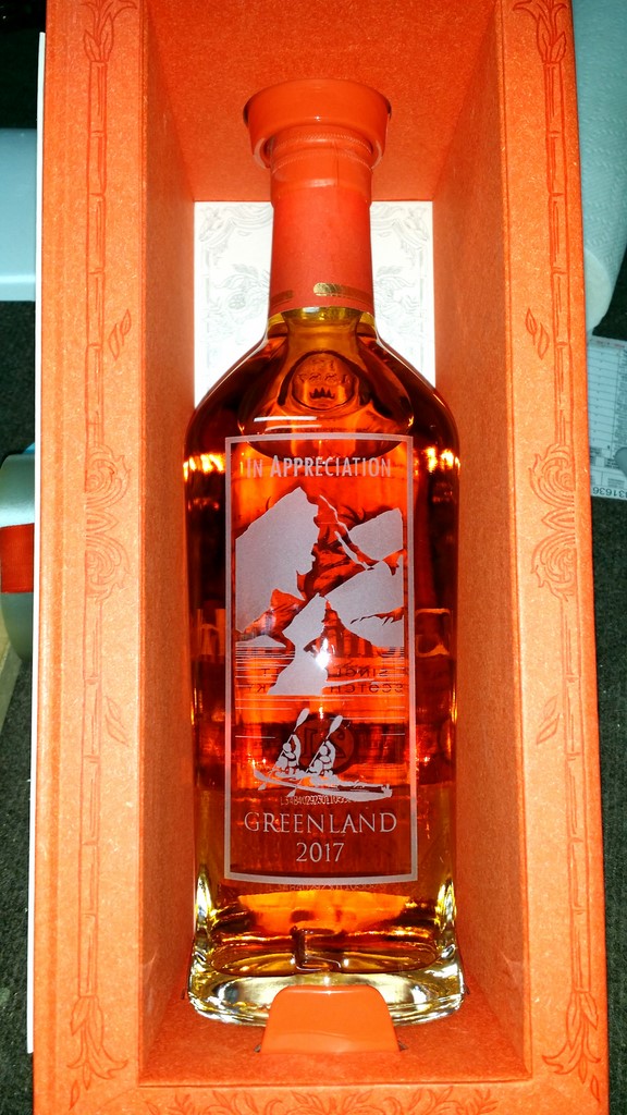 etched whiskey bottle