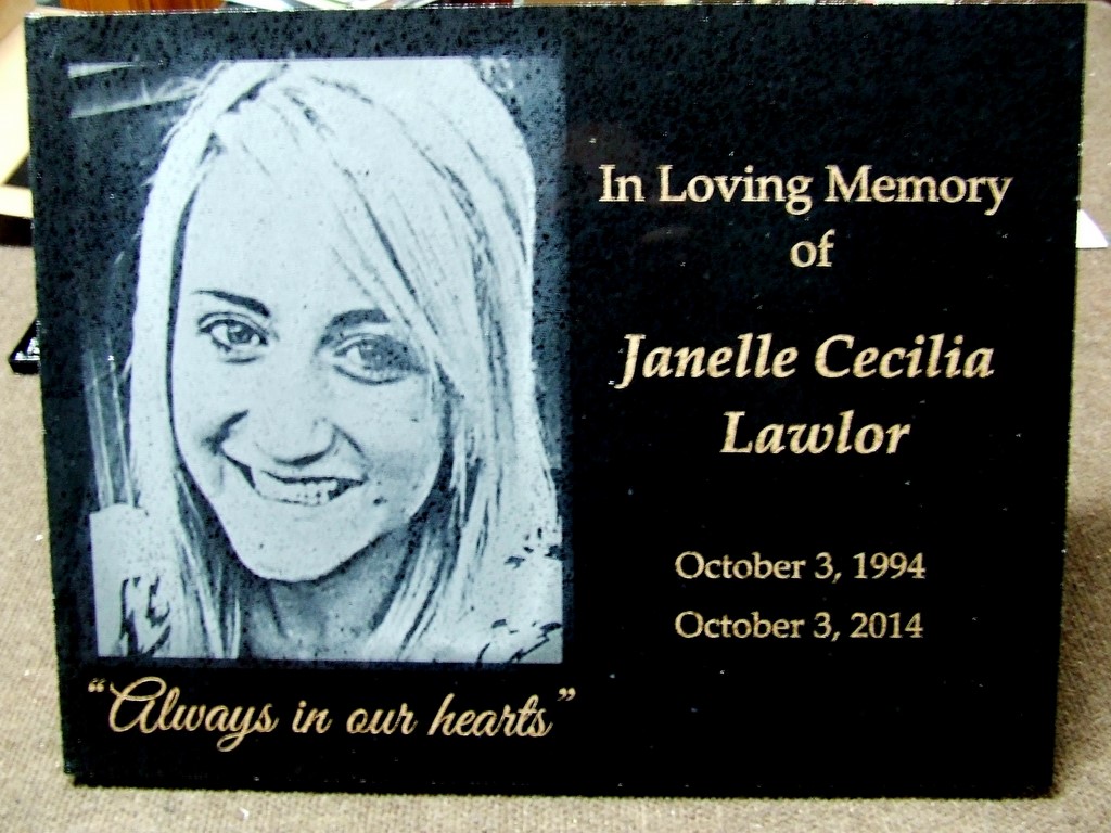 Memorial granite marker