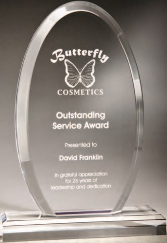 etched acrylic award