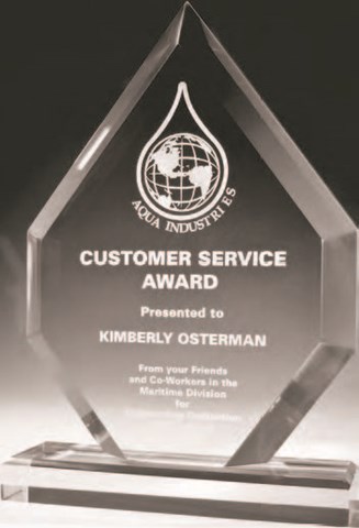 etched acrylic award