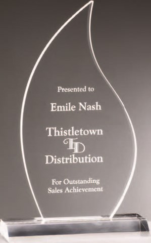 etched acrylic award