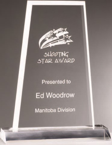 etched acrylic award