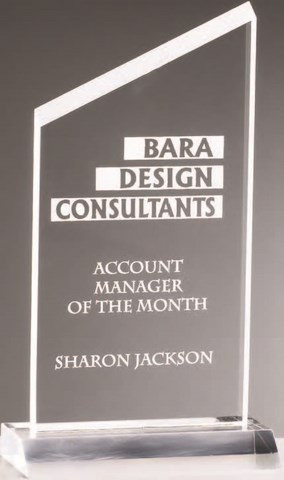 etched acrylic award