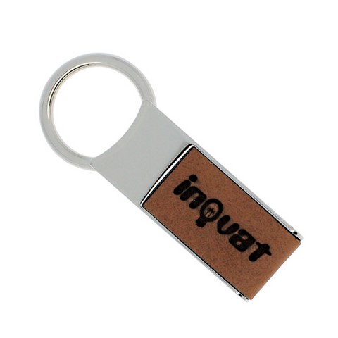 Leatherette Key fob brown