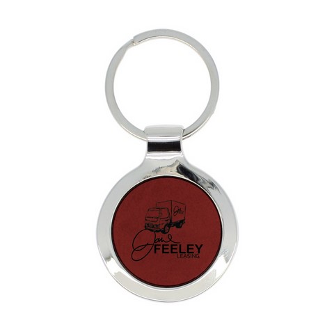 Leatherette Key Fob brown