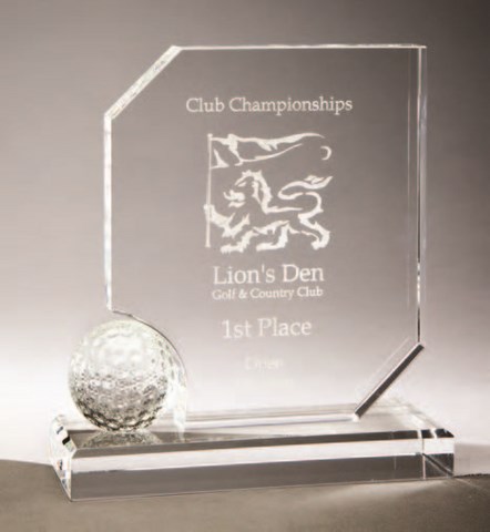 Golf glass engraved award
