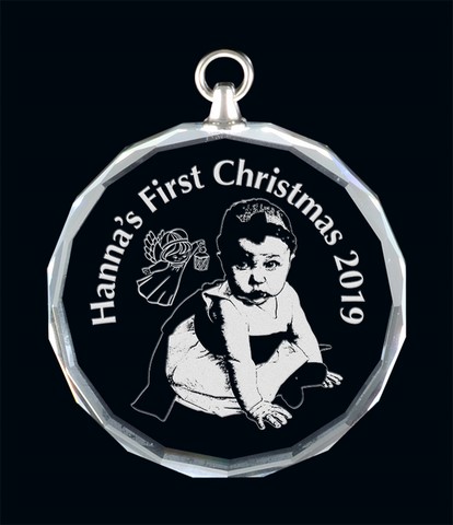 Glass Holly Ornament