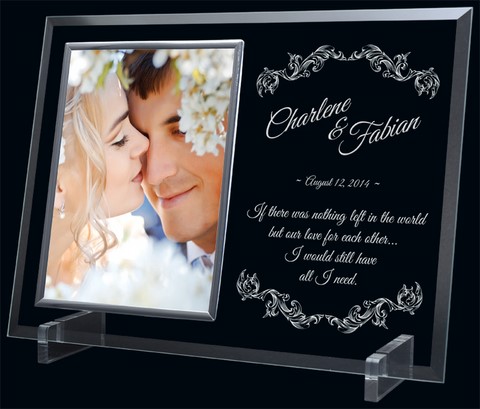 Glass picture frame