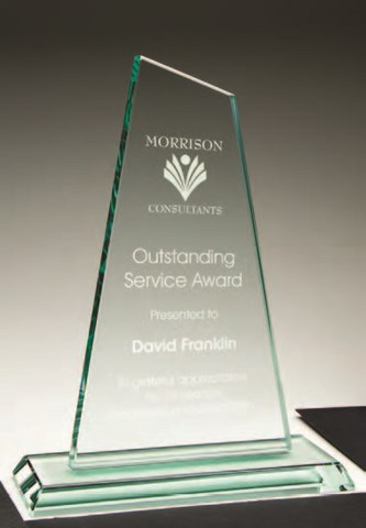 Etched glass award