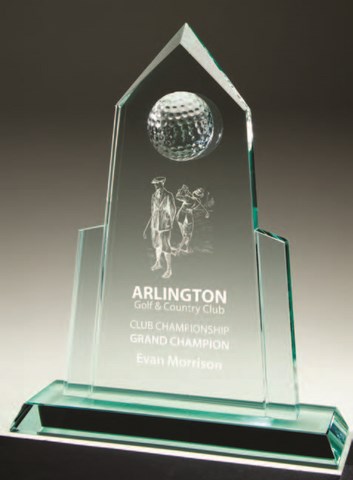 Golf glass engraved award