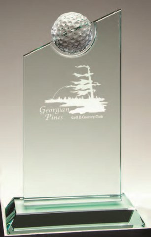 Golf glass engraved award