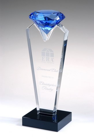 etched crystal award