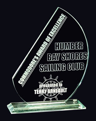 Etched glass award